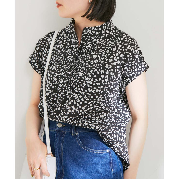 【セットアップ対応】柄＆無地アソートブラウス【EASY CARE】 | VIS  | 詳細画像1 