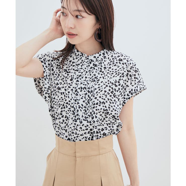 ホワイト系(11) | 【セットアップ対応】柄＆無地アソートブラウス【EASY CARE】 | VIS 