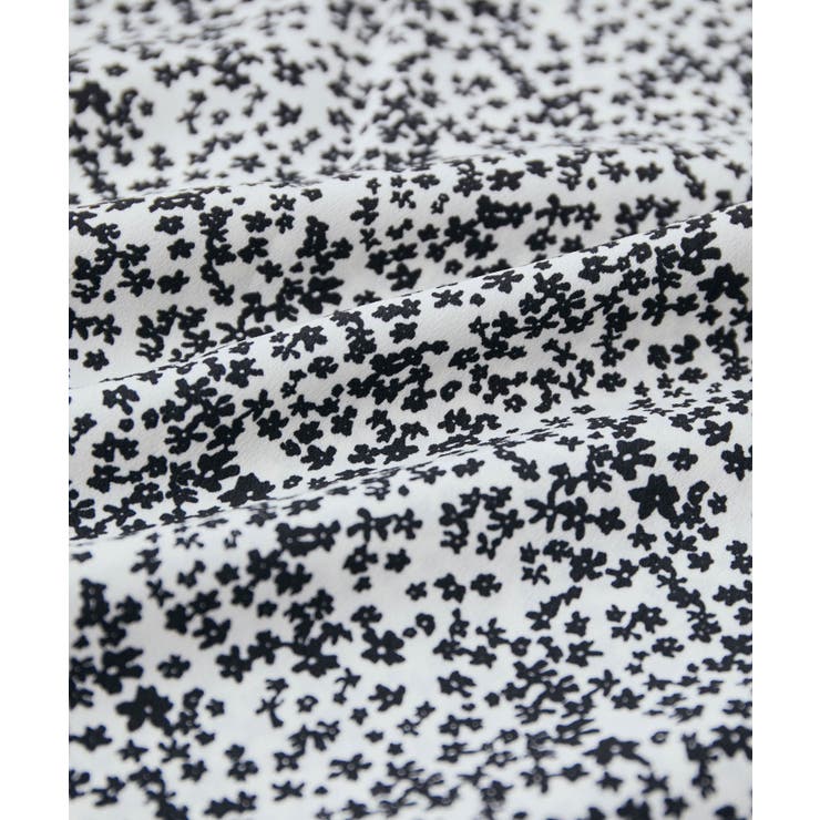 花柄＆無地スタンドネックパイピングスリーブブラウス | VIS  | 詳細画像27 