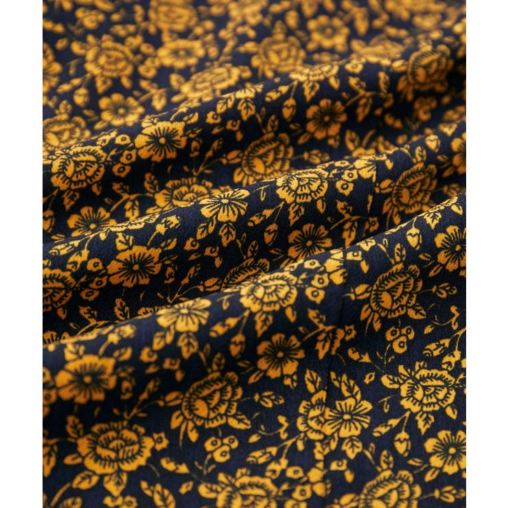 花柄＆無地スタンドネックパイピングスリーブブラウス | VIS  | 詳細画像30 