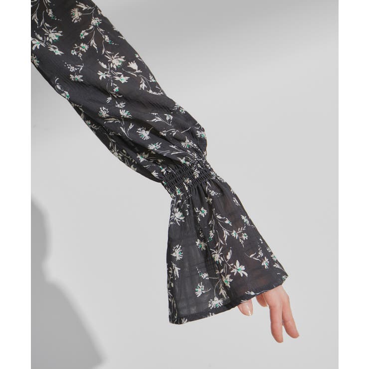 【セットアップ対応】花柄シャーリングブラウス | VIS  | 詳細画像20 