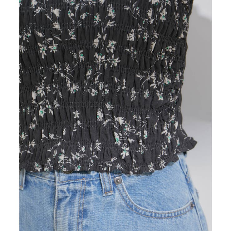 【セットアップ対応】花柄シャーリングブラウス | VIS  | 詳細画像21 