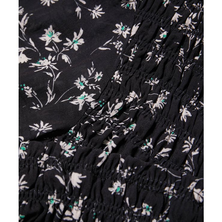 【セットアップ対応】花柄シャーリングブラウス | VIS  | 詳細画像22 