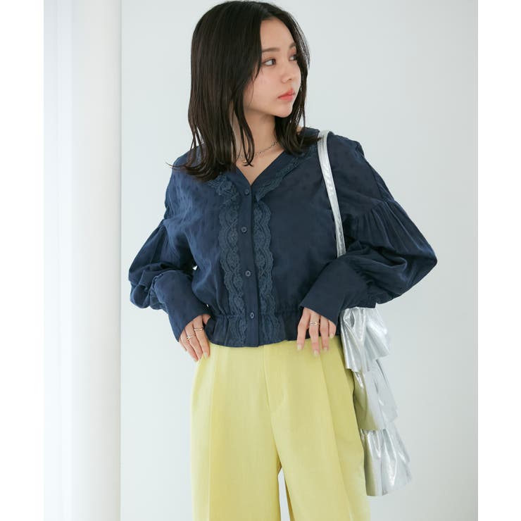 ドビーフラワーブラウス | VIS  | 詳細画像12 