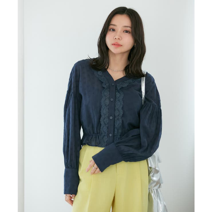 ドビーフラワーブラウス | VIS  | 詳細画像13 