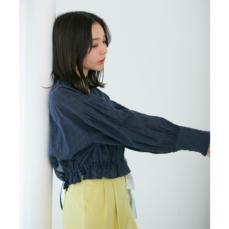 ドビーフラワーブラウス | VIS  | 詳細画像15 