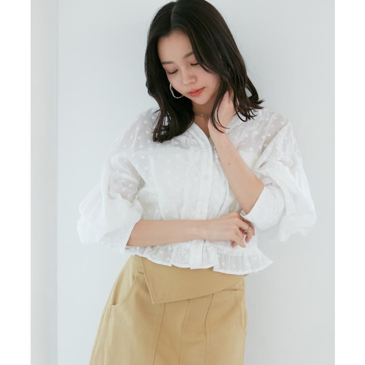 ドビーフラワーブラウス | VIS  | 詳細画像22 