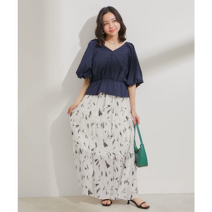 バルーンスリーブVネックブラウス | VIS  | 詳細画像15 