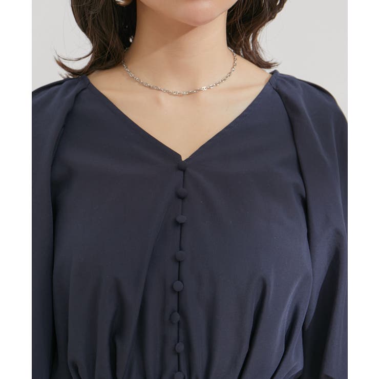 バルーンスリーブVネックブラウス | VIS  | 詳細画像19 
