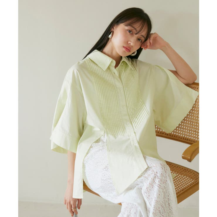 【洗える】オーバーサイズピンタックシャツ | VIS  | 詳細画像1 