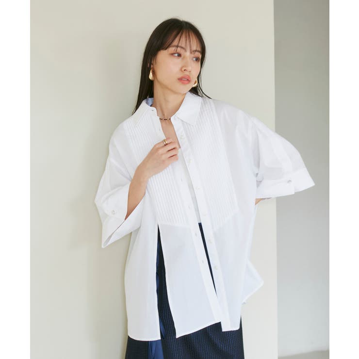 【洗える】オーバーサイズピンタックシャツ | VIS  | 詳細画像14 