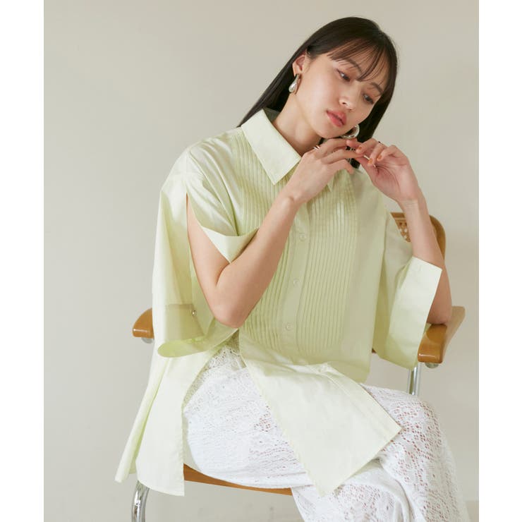 【洗える】オーバーサイズピンタックシャツ | VIS  | 詳細画像2 