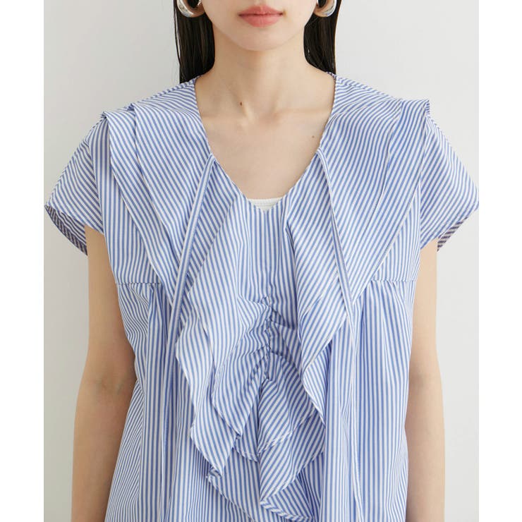 ラッフルチュニックブラウス[品番：VISW0043673]｜VIS （ビス
