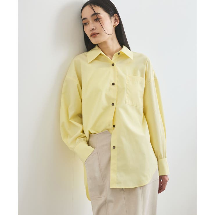 【23区】LIBECO 麻100% 2wayカシュクールシャツ 38 イエロー 2WAY】カシュクールシャツ【洗える】[品番：VISW0048201]｜VIS （ビス