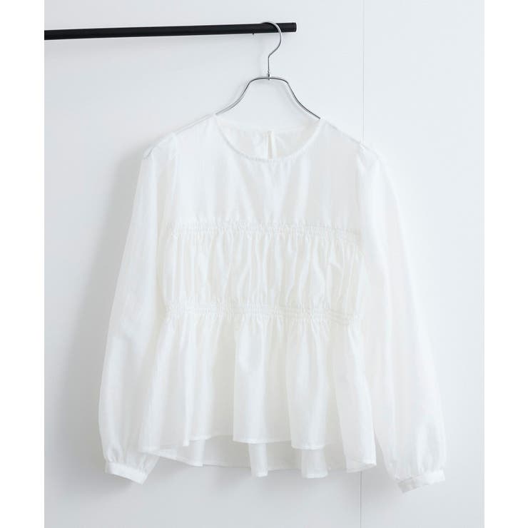 【洗える】シャーリングブラウス | VIS  | 詳細画像15 