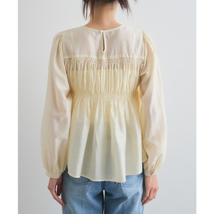 【洗える】シャーリングブラウス | VIS  | 詳細画像29 