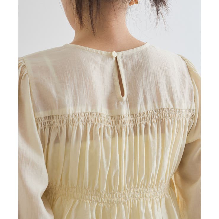 【洗える】シャーリングブラウス | VIS  | 詳細画像34 