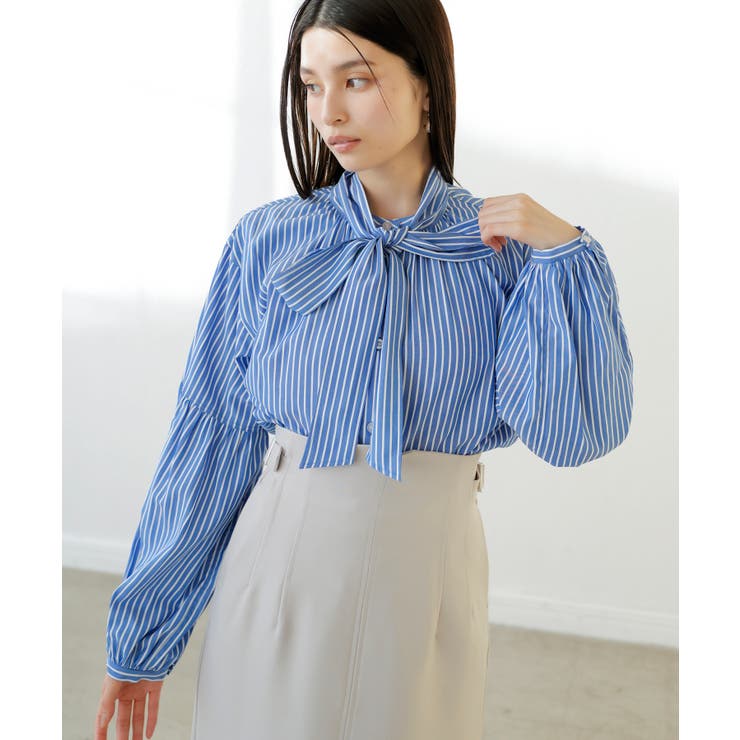 ブルーサブ | 【洗える】アソートボウタイブラウス(デニム＆シャツ) | VIS 