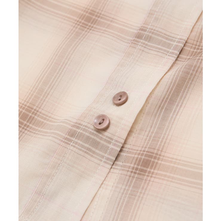 シアー＆チェックショート丈シャツ | VIS  | 詳細画像17 