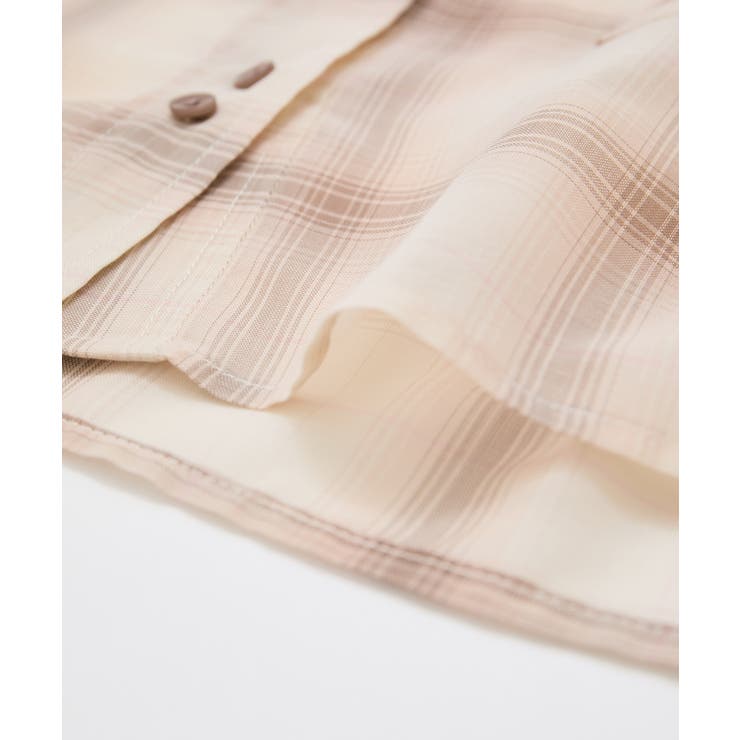 シアー＆チェックショート丈シャツ | VIS  | 詳細画像18 