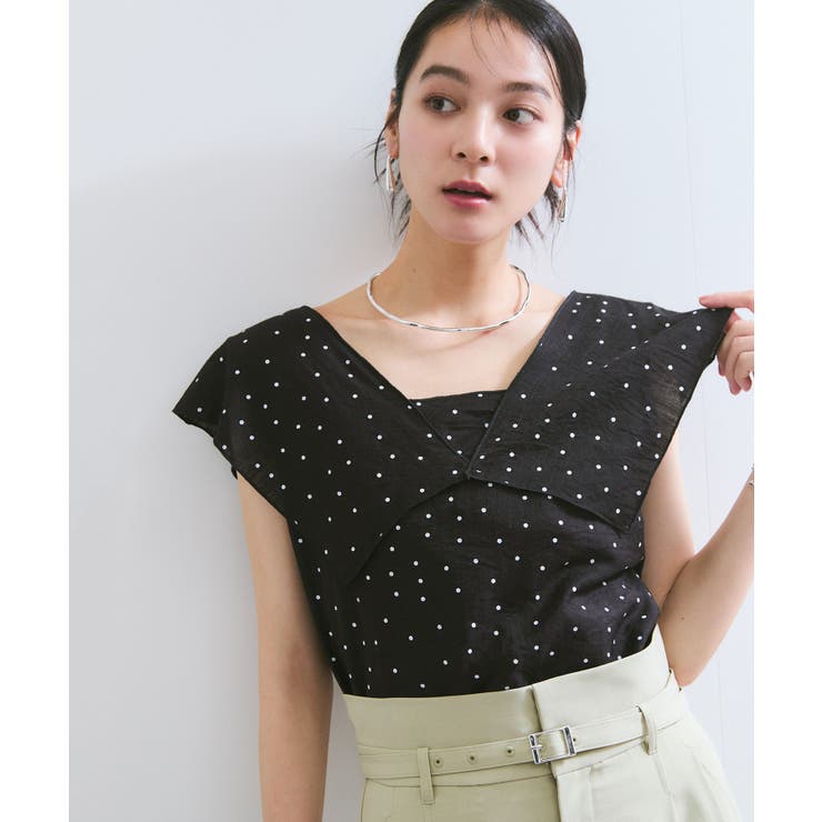 コンパクトビッグカラーブラウス | VIS  | 詳細画像1 