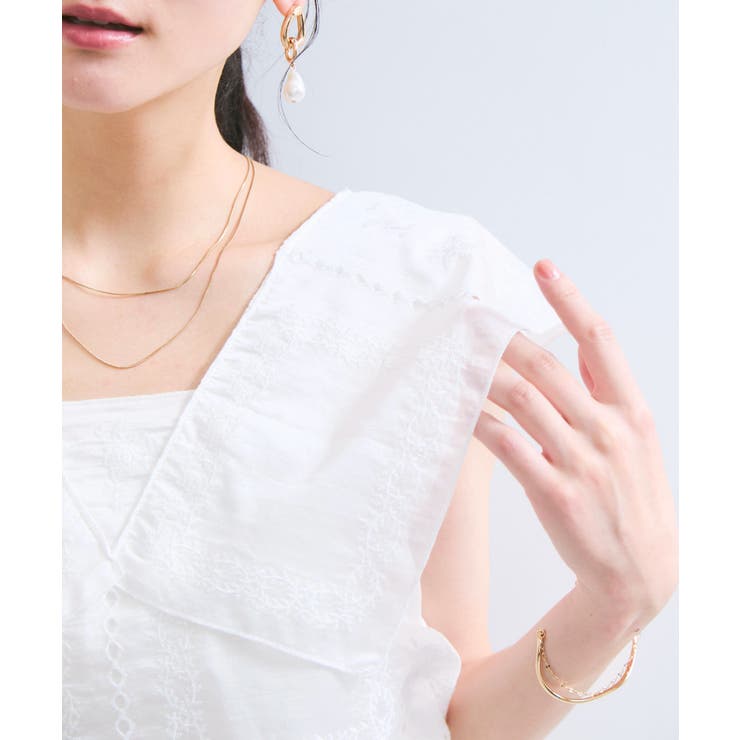 コンパクトビッグカラーブラウス | VIS  | 詳細画像10 