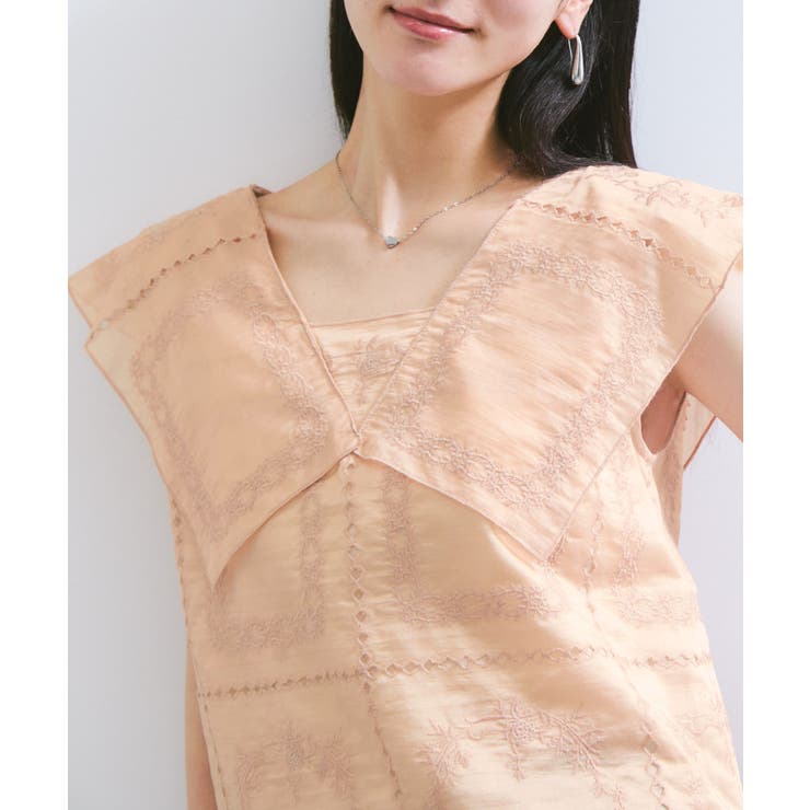 コンパクトビッグカラーブラウス | VIS  | 詳細画像14 