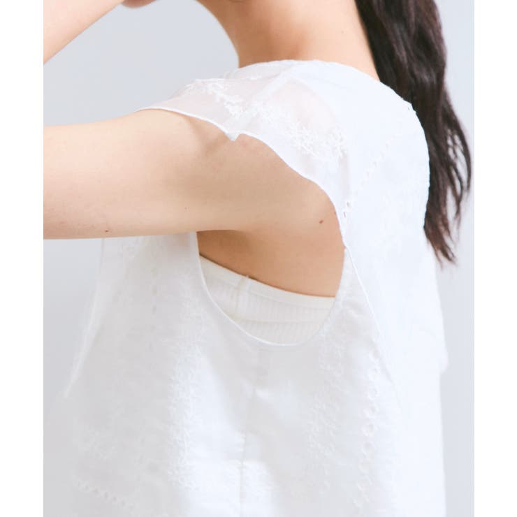 コンパクトビッグカラーブラウス | VIS  | 詳細画像21 