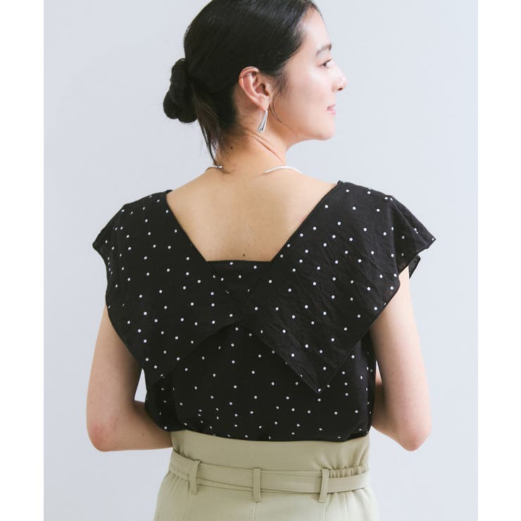 コンパクトビッグカラーブラウス | VIS  | 詳細画像8 