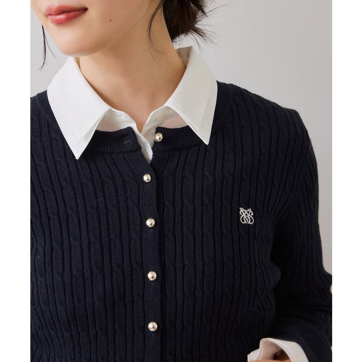 無地＆ストライプダブルカラーウエスト切り替えシャツ | VIS  | 詳細画像21 