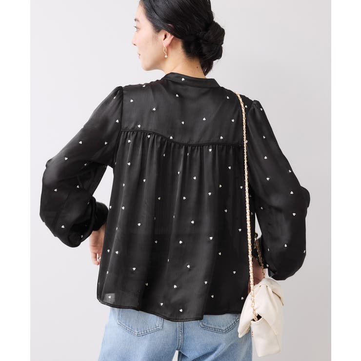 ハートモチーフ刺繍ブラウス/イージーケア | VIS  | 詳細画像12 