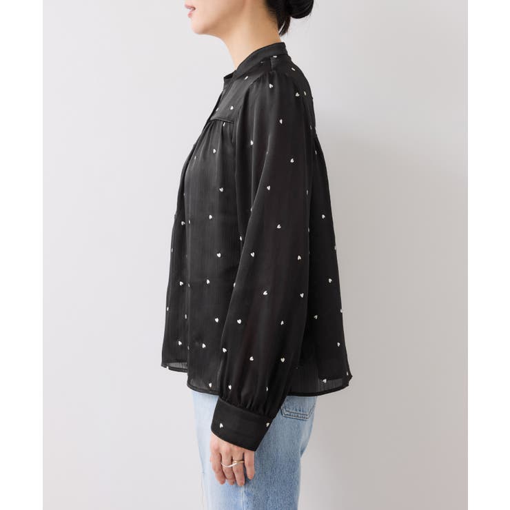 ハートモチーフ刺繍ブラウス/イージーケア | VIS  | 詳細画像16 