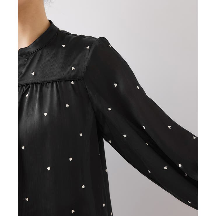 ハートモチーフ刺繍ブラウス/イージーケア | VIS  | 詳細画像19 