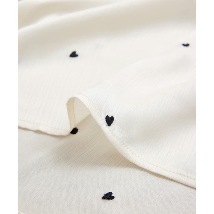 ハートモチーフ刺繍ブラウス/イージーケア | VIS  | 詳細画像24 