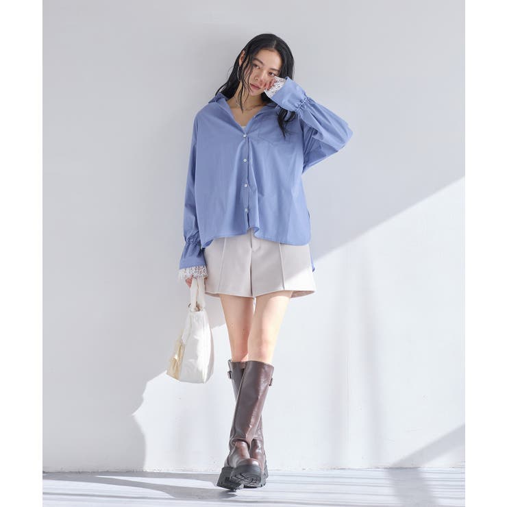 レーススリーブAラインシャツ | VIS  | 詳細画像10 