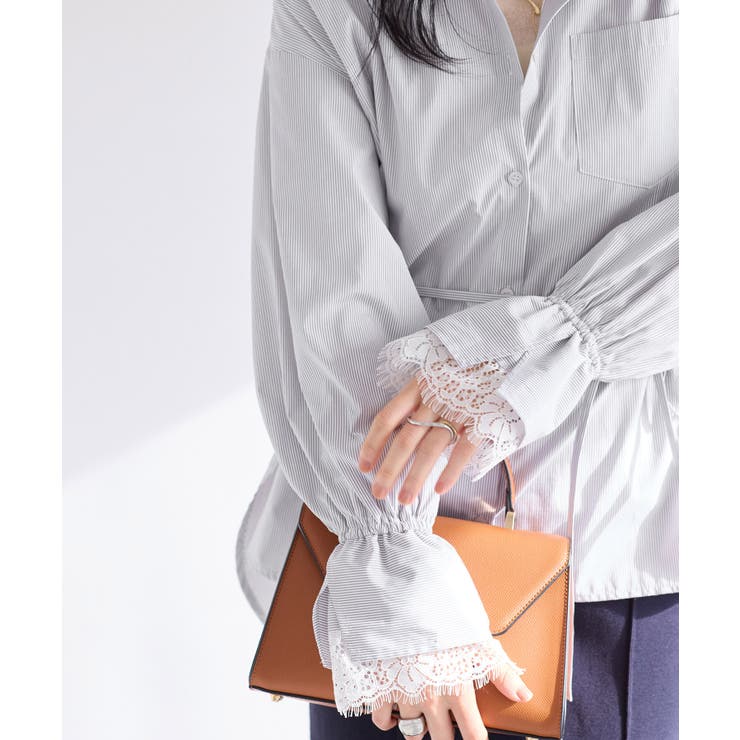 レーススリーブAラインシャツ | VIS  | 詳細画像19 