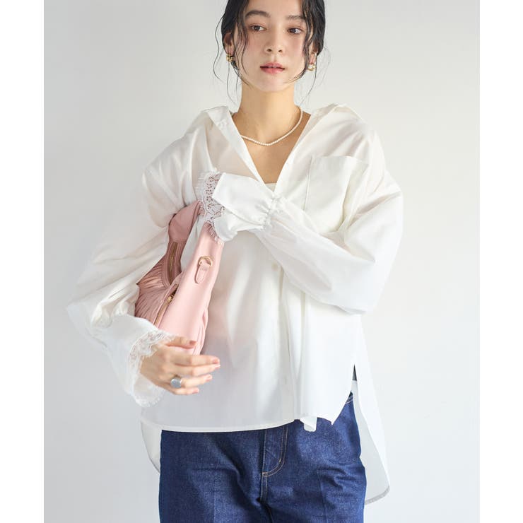 レーススリーブAラインシャツ | VIS  | 詳細画像5 