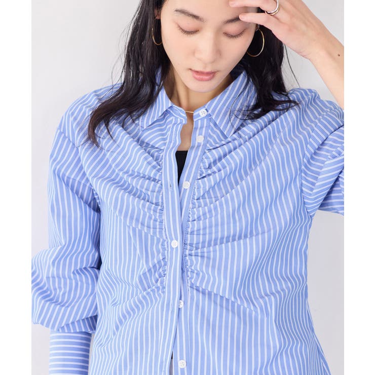 フロントギャザーシャツ | VIS  | 詳細画像12 