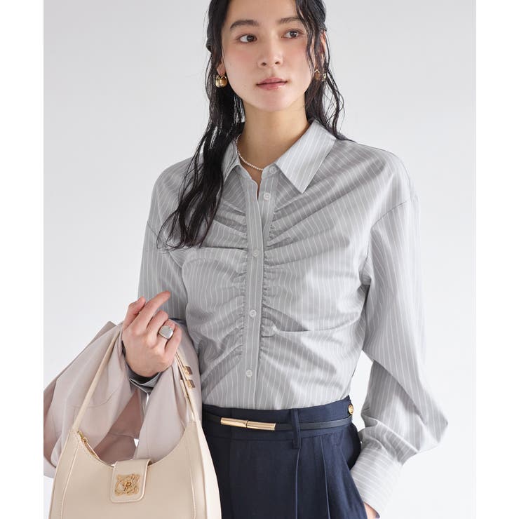 フロントギャザーシャツ | VIS  | 詳細画像14 