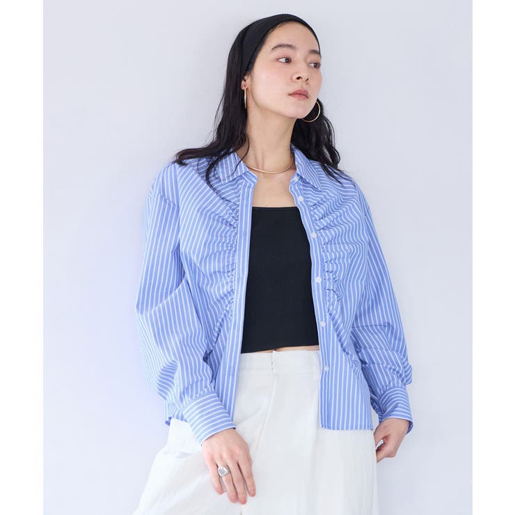 フロントギャザーシャツ | VIS  | 詳細画像8 