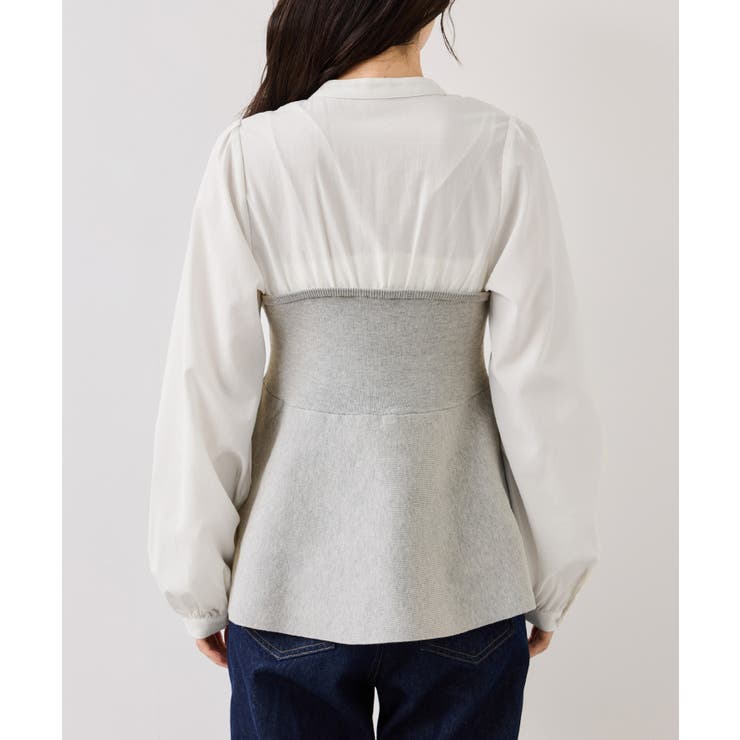 ペプラムニットドッキングブラウス | VIS  | 詳細画像24 