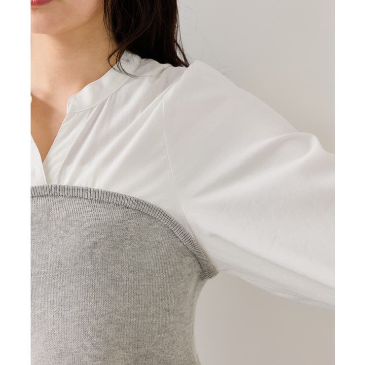 ペプラムニットドッキングブラウス | VIS  | 詳細画像26 