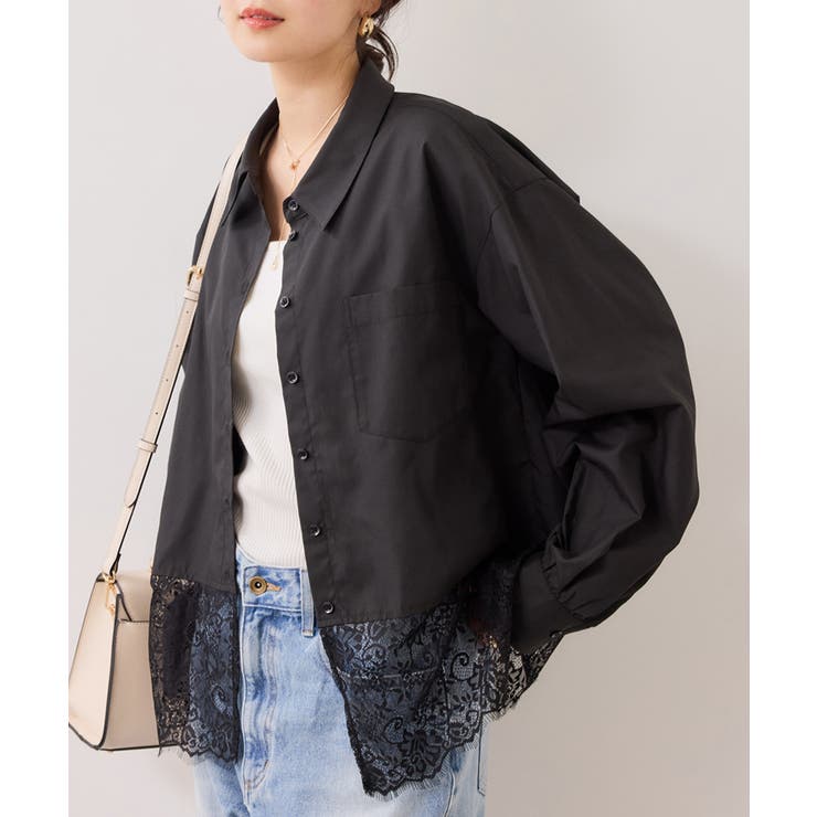 裾レースドッキングシャツ | VIS  | 詳細画像12 