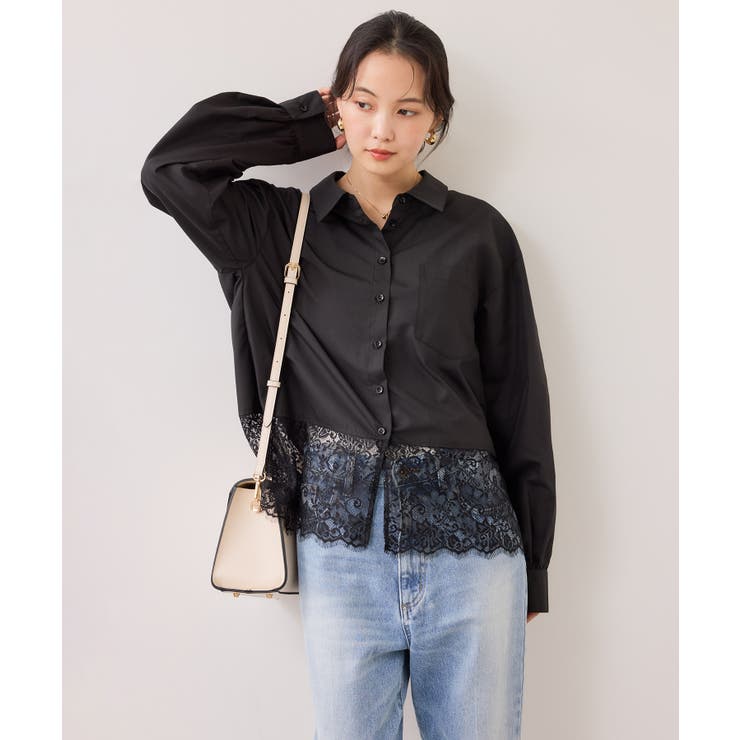 裾レースドッキングシャツ | VIS  | 詳細画像14 