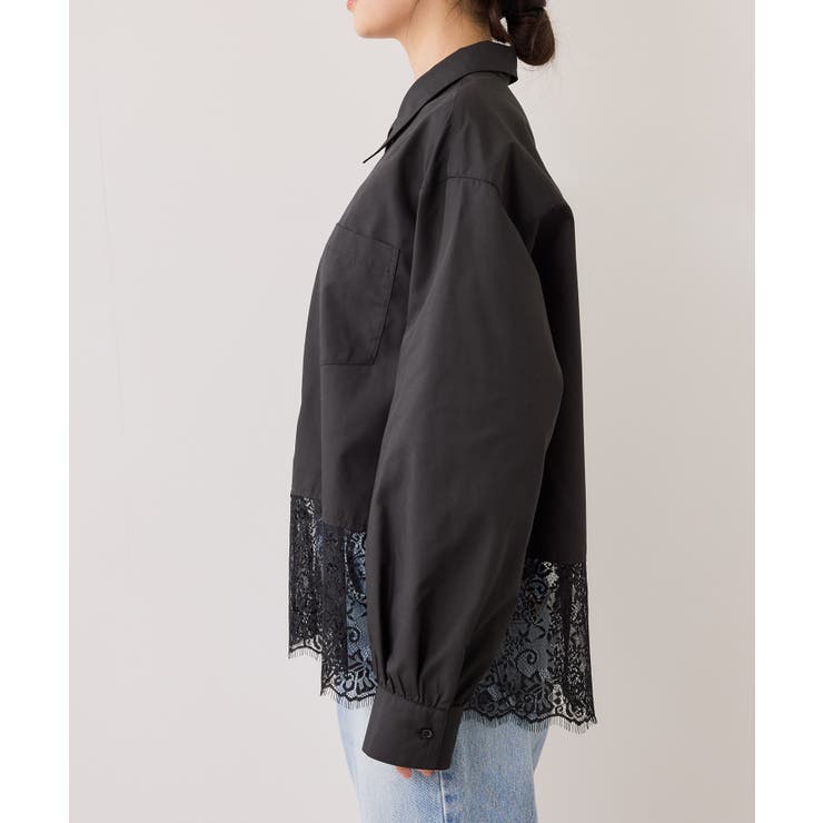 裾レースドッキングシャツ | VIS  | 詳細画像17 