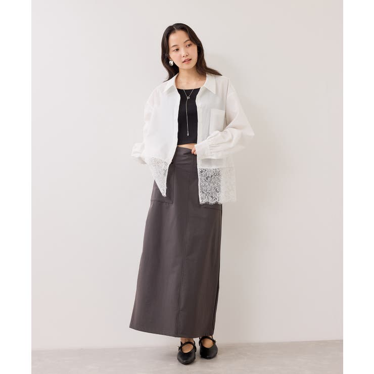 裾レースドッキングシャツ | VIS  | 詳細画像2 