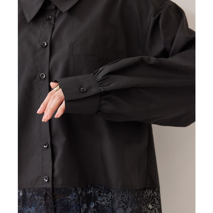 裾レースドッキングシャツ | VIS  | 詳細画像22 