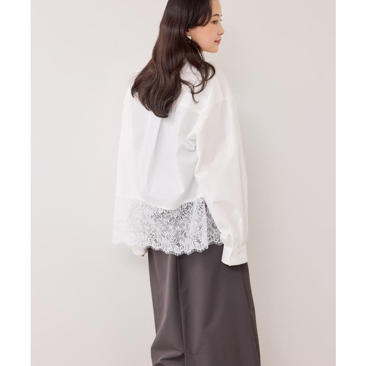 裾レースドッキングシャツ | VIS  | 詳細画像4 