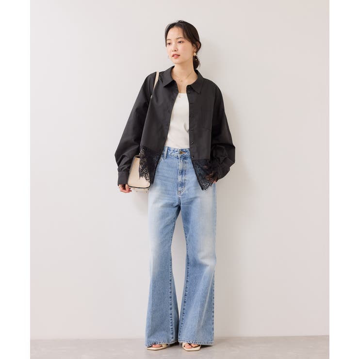 裾レースドッキングシャツ | VIS  | 詳細画像9 