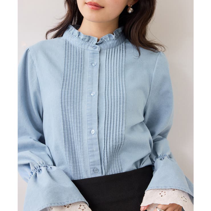 レイヤードレーススリーブブラウス | VIS  | 詳細画像12 